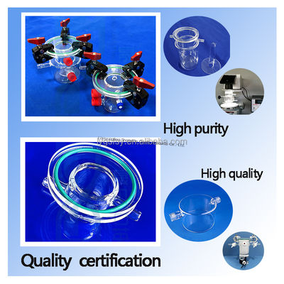 คุณภาพ  High Precision Flanged Quartz Glass Reactor with Ozone Free Welding for 1100℃ Hydrogen Production โรงงาน