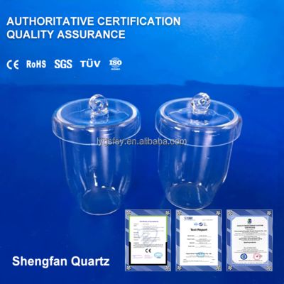 คุณภาพ  High-purity 99.99% corrosion-resistant quartz crucible with lid โรงงาน