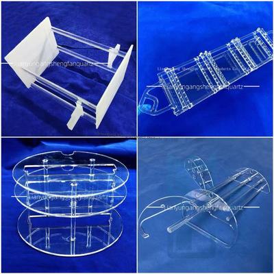 คุณภาพ  High Purity SIO2>99.99% Quartz Glass Boat with Good Electrical Insulation and High Transmittance >92% for Semiconductor Applications โรงงาน