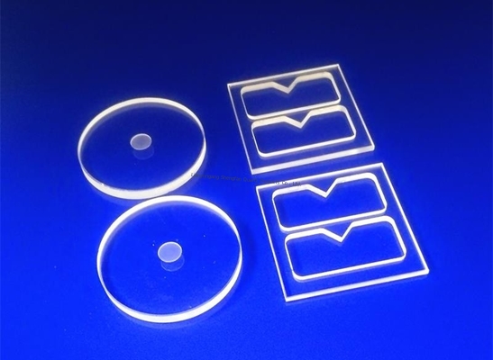 คุณภาพ  Polished Surface Fused Silica Glass , Silica Glass Plate Transparant glass milling visible light transmittance โรงงาน