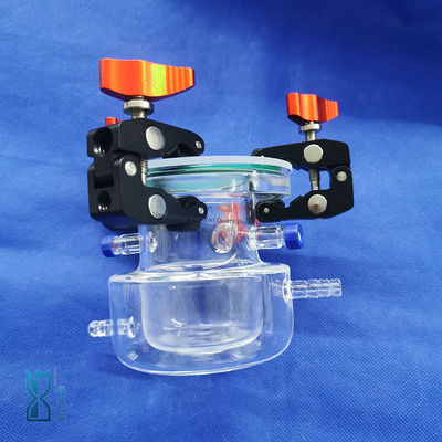 เครื่องปฏิกรณ์แก้วควอตซ์ใสสำหรับการผลิตแบบกำหนดเองสำหรับห้องปฏิบัติการ