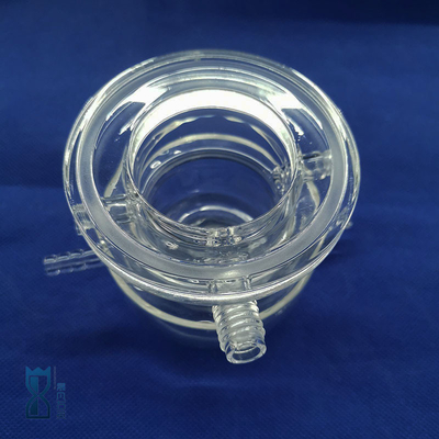 เครื่องปฏิกิริยาควอตซ์โปร่ง UV ที่กําหนดเอง ด้วยอุณหภูมิสูงและความทนทานต่อการกัดกร่อน