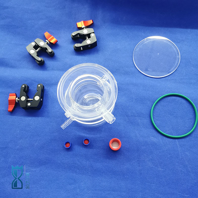 เครื่องปฏิกิริยาควอตซ์โปร่ง UV ที่กําหนดเอง ด้วยอุณหภูมิสูงและความทนทานต่อการกัดกร่อน