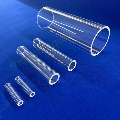 โรงงาน Custom อุณหภูมิสูง ทนทาน ทุบโปร่ง ประเภทเตาหลอด Quartz Tube