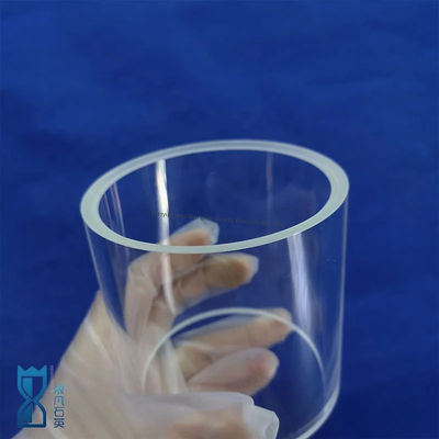 SiO2 ความบริสุทธิ์สูง 99.99% ท่อแก้วควอตซ์ ที่มีจุดปรับปรุง 1180 °C และจุดบิด 1100 °C สําหรับการใช้ในอุตสาหกรรม