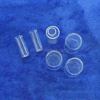 ขายปลีก ความต้านทานอุณหภูมิสูง ท่อทดสอบกระจกควอตซ์ที่กําหนดเอง ปิดปลายเดียว ด้านล่างกลม หรือ ด้านล่างราบ