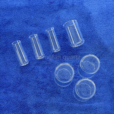 ขายปลีก ความต้านทานอุณหภูมิสูง ท่อทดสอบกระจกควอตซ์ที่กําหนดเอง ปิดปลายเดียว ด้านล่างกลม หรือ ด้านล่างราบ