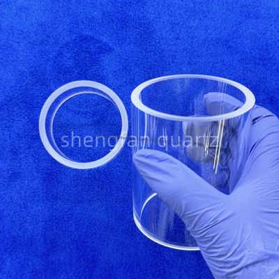 ท่อแก้วควอตซ์หลอมแบบปรับแต่งความบริสุทธิ์สูง SIO2 99.99% ท่อแก้วควอตซ์หลอมแบบปรับเปลี่ยนความบริสุทธิ์สูง