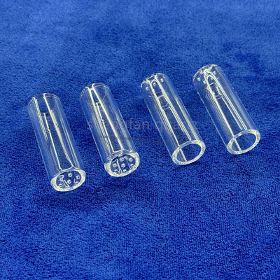 SiO2 ความบริสุทธิ์สูง 99.99% ท่อแก้วควอตซ์ ที่มีจุดปรับปรุง 1180 °C และจุดบิด 1100 °C สําหรับการใช้ในอุตสาหกรรม