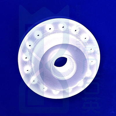 อุณหภูมิสูง ทนทานต่อการกัดกรองครึ่งประสานงานพิเศษ Quartz Frosted Flange Quartz Perforated Flange