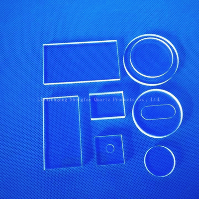 โรงงานโปร่งใสสูงซิลิก้าหลอม Custom Optical Quartz Sheet Glass Plate ในขนาดต่าง ๆ