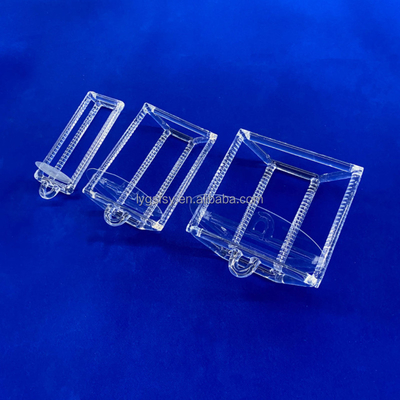 โรงงานธรรมเนียมครึ่งตัวนํา อุณหภูมิสูงทนทานต่อการกัดสลัด Quartz Slotted Rod Quartz Boat