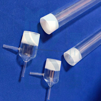 รองรับขวดแก้วควอตซ์ฟิวส์ซิลิกาแบบกำหนดเอง พร้อมข้อต่อ 29/32 24/29