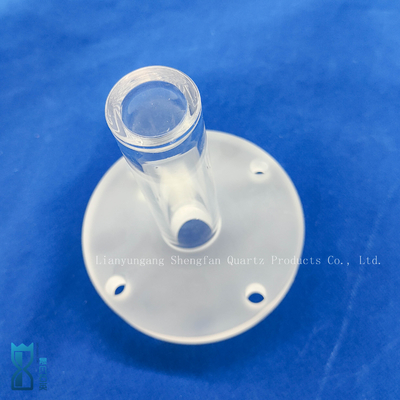 ท่อแก้วที่ทนทานต่อการกัดกร่อนแบบกําหนดเอง การเคลือบเจาะ Quartz Flange Tube ท่อแก้วสําหรับการวิจัยวิทยาศาสตร์