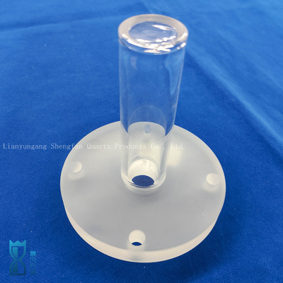 ท่อแก้วที่ทนทานต่อการกัดกร่อนแบบกําหนดเอง การเคลือบเจาะ Quartz Flange Tube ท่อแก้วสําหรับการวิจัยวิทยาศาสตร์