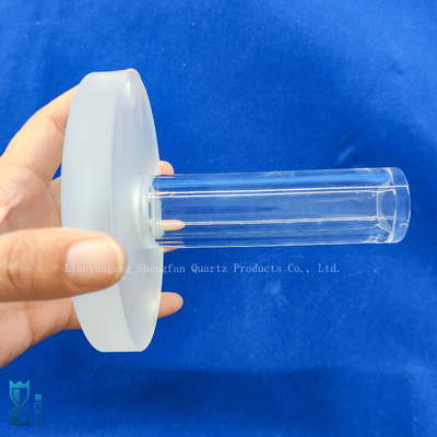 ท่อแก้วที่ทนทานต่อการกัดกร่อนแบบกําหนดเอง การเคลือบเจาะ Quartz Flange Tube ท่อแก้วสําหรับการวิจัยวิทยาศาสตร์