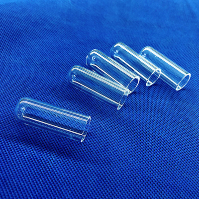 ปรับปรุงโปร่งกลมด้านล่างปลายท่อทดสอบ Quartz สําหรับห้องปฏิบัติการ