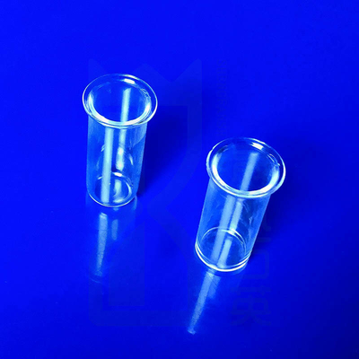 อุณหภูมิสูง ความบริสุทธิ์สูง ซิลิก้าควอตซ์ ท่อแก้วควอตซ์กับท่อ flange ท่อทดสอบควอตซ์ flanged