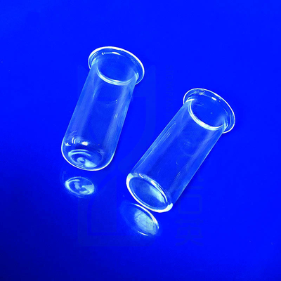 อุณหภูมิสูง ความบริสุทธิ์สูง ซิลิก้าควอตซ์ ท่อแก้วควอตซ์กับท่อ flange ท่อทดสอบควอตซ์ flanged