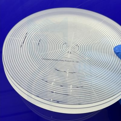 แผ่นกระจกควอตซ์ทนความร้อนสูง SIO2 ความบริสุทธิ์สูง 99.99% 1100℃