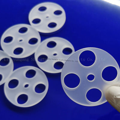 แผ่นกระจกควอตซ์ทนความร้อนสูง SIO2 ความบริสุทธิ์สูง 99.99% 1100℃