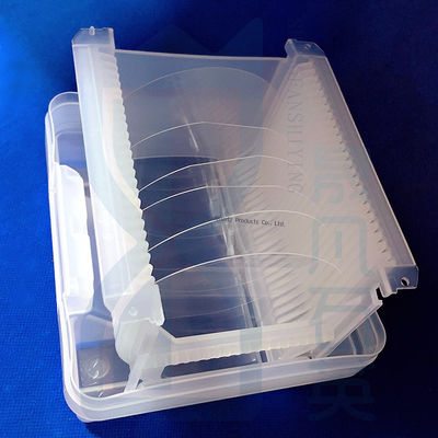 แผ่นเวเฟอร์ควอตซ์โปร่งใสที่มีความโปร่งใสสูงใช้สำหรับเรือควอตซ์และแผ่นเวเฟอร์ซิลิคอน