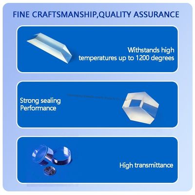 แผ่นควอตซ์หล่อหลอมใสความบริสุทธิ์สูง มีความละเอียดความละเอียดสําหรับอุปกรณ์แสง