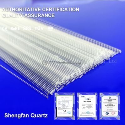 อุณหภูมิสูง ทนทานต่อการกัดกร่อน ความบริสุทธิ์สูง SiO2 φ1mm-φ5mm Quartz Glass Capillary