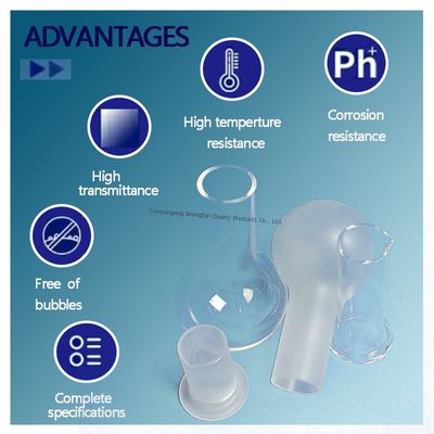 กระปุกแก้วซิลิค้าควอตซ์หล่อหลอมตามสั่ง