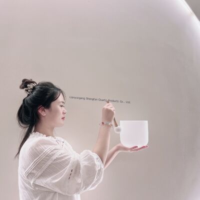 ชุดชามคริสตัลร้องเพลงขนาด 6-12 นิ้ว ปรับแต่งได้ พร้อมไม้ตีและโอริงฟรี สำหรับการบำบัดจักระ