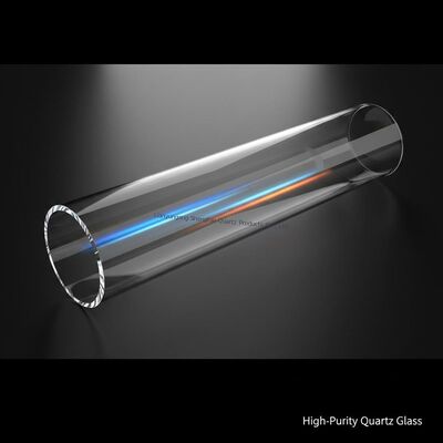 ท่อเตาแก้วควอตซ์ทนความร้อนสูงทนการกัดกร่อนเส้นผ่านศูนย์กลางใหญ่พิเศษ