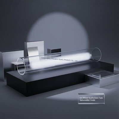 Od 300mm Quartz Glass Tube ปรับแต่งสำหรับ Semiconductor Field