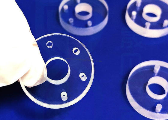 ความแม่นยําสูง JGS1 JGS2 JGS3 Quartz Glass Plate Glass Quartz Sheet CNC Process ตัดตามขนาด สับซ้อนซิลิค้า