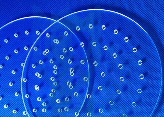Processing Laser Drilling Transparent Quartz Glass Plate With Hole