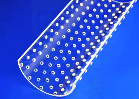ความบริสุทธิ์สูง Mose 6.5 แก้วครึ่งกระบอกเลเซอร์เจาะเครื่องแก้วควอตซ์ใส Od 3mm