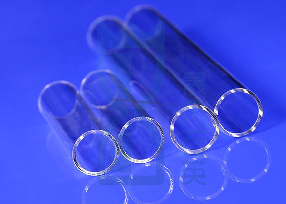 ท่อควอาร์ทซ์ครึ่งประสาทกระจกแบบกําหนดเองที่มีความกันไฟฟ้าที่ดี ทนทานต่อการกัดสนองและการกระจายแสงสูง