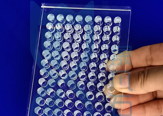 Quartz Precision Glass Machining แผ่น Hemagglutination SIO2 96 Well