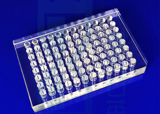 Quartz Precision Glass Machining แผ่น Hemagglutination SIO2 96 Well