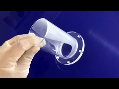 หน้าแปลนท่อควอตซ์ใสขนาดใหญ่สำหรับท่อเคมี