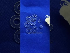 CNC custom ทนต่ออุณหภูมิสูงรอบสี่เหลี่ยม perforating และ grooving อะไหล่แก้วควอตซ์