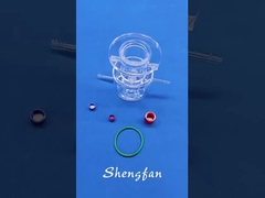 เครื่องปฏิกรณ์โฟโตคะตะลิติกแบบสองชั้นแบบกำหนดเอง เครื่องมือแก้วควอตซ์โปร่งใส P