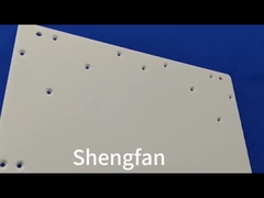 หน้าแปลนท่อควอตซ์เตาเผาพร้อมข้อต่อขนาดใหญ่ความบริสุทธิ์สูงโปร่งใส