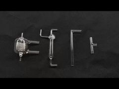 เครื่องแก้วในห้องปฏิบัติการวิทยาศาสตร์ซิลิคอนหลอมรวม คอนเดนเซอร์เกรแฮมควอตซ์ 99.9% SiO2 ทนทานต่อการกัดกร่อน