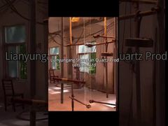 ดูแผ่นกระจกใสควอตซ์ใสโปร่งแสง ทนต่ออุณหภูมิสูง สาธิต